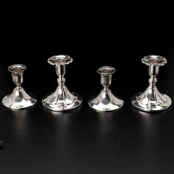 LJUSSTAKAR, 2 par, silver, Auran Kultaseppä 1950, Kultakeskus 1957.