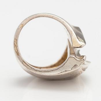 Björn Weckström, Ring "Erosion", sterlingsilver. Lapponia 1982.