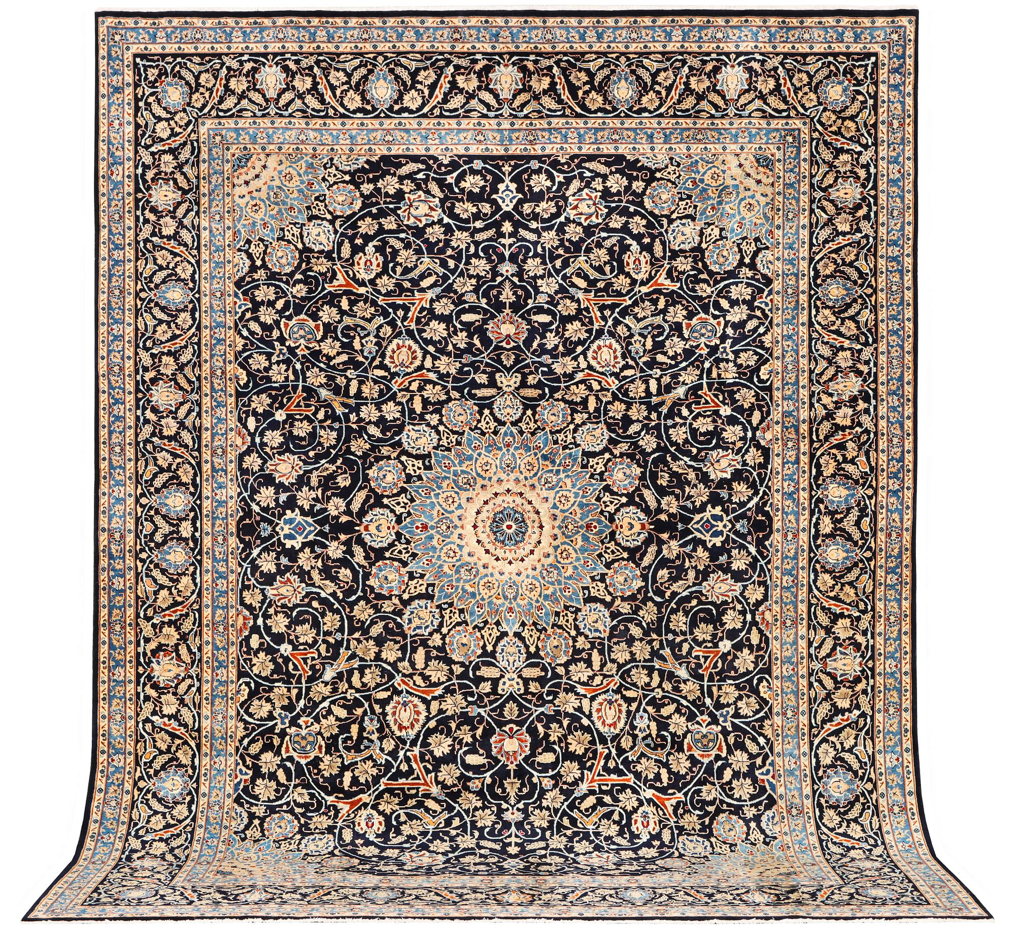 A Kashan carpet, c. 397 x 300 cm.