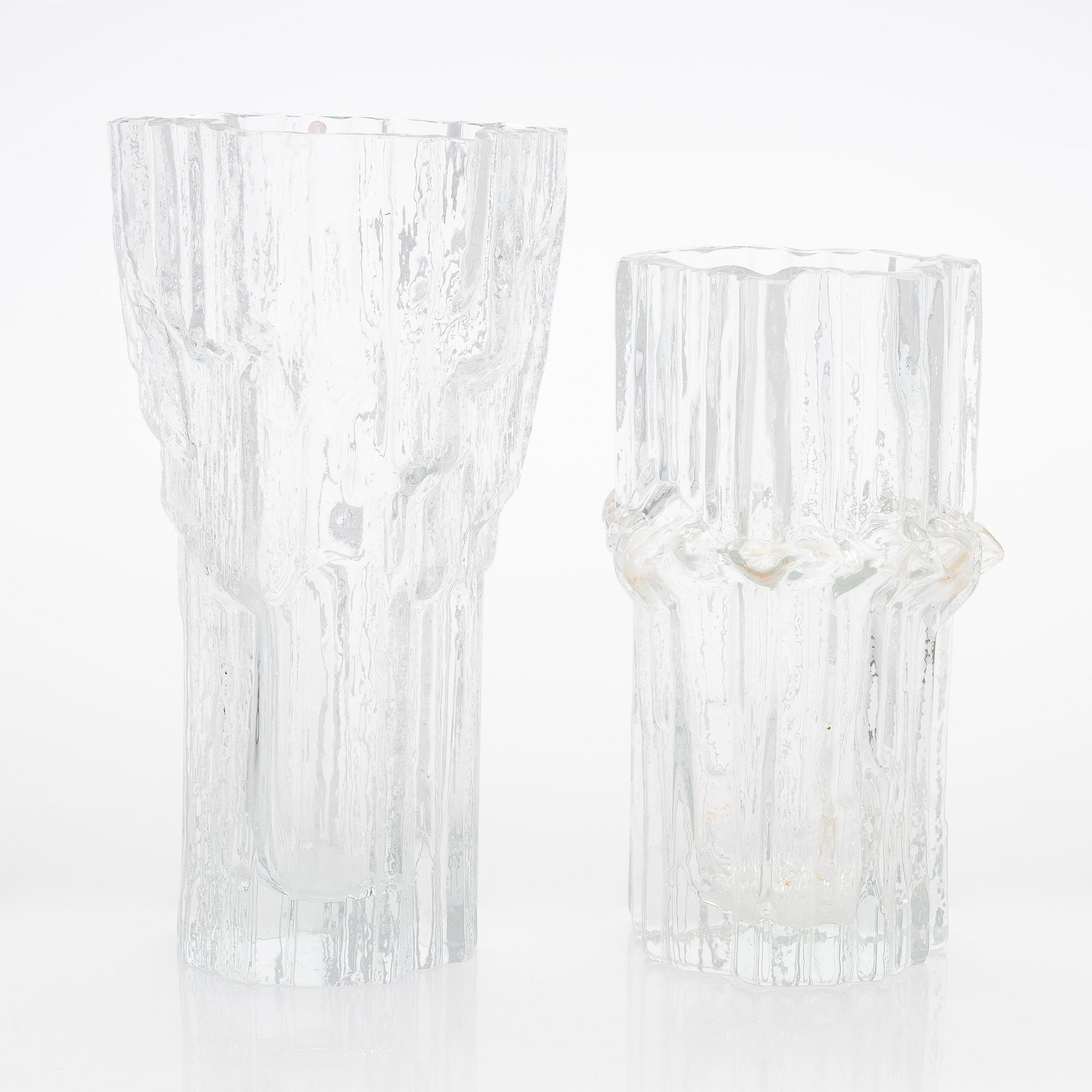 Tapio Wirkkala, A set of two vases "Alpina" and "Marmora", models 3546 and 3544. Signed.