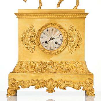 A sculptural ormolu mantel clock after b. E. Fogelberg, Paris, mid 19th century.