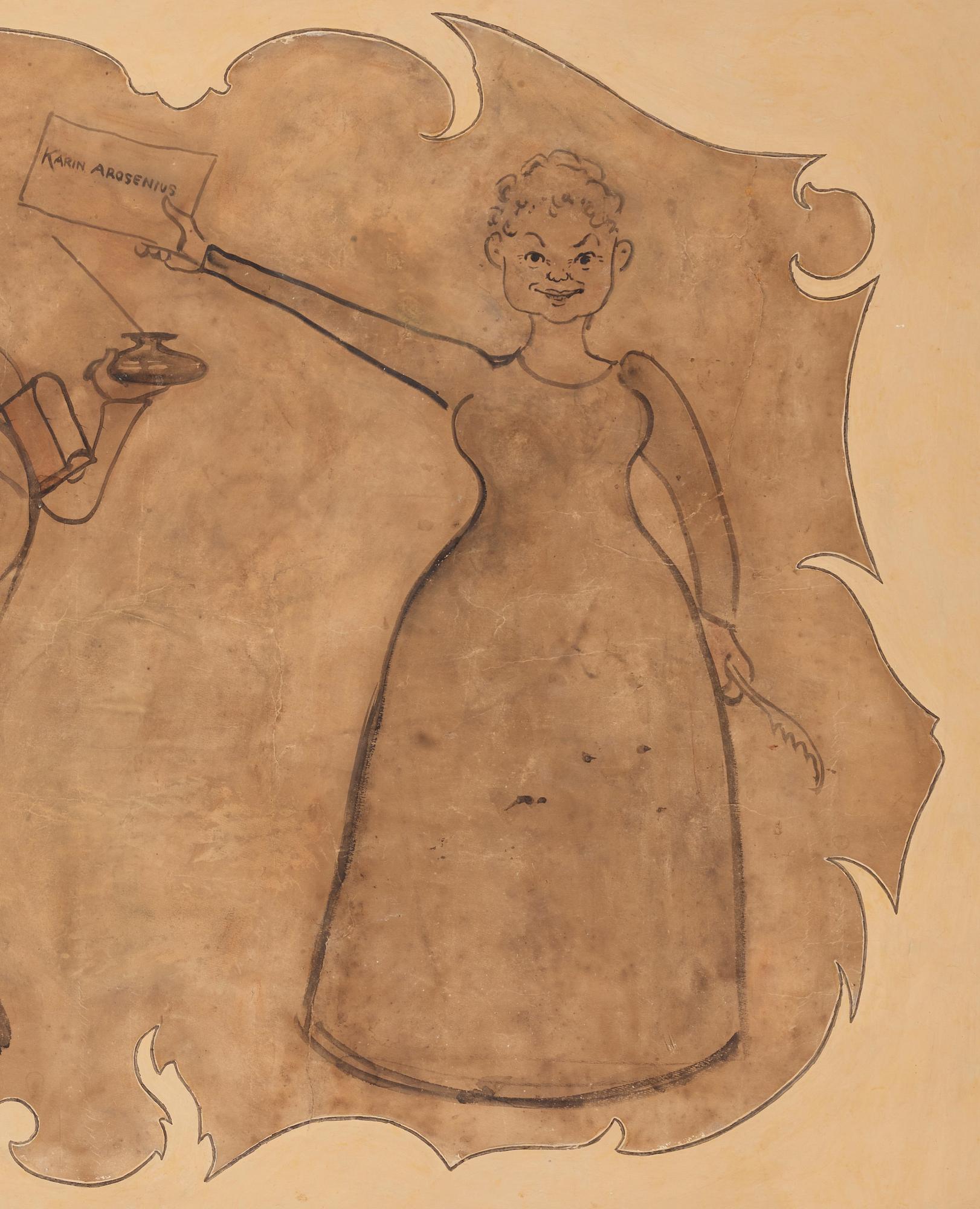 Carl Larsson, "Författaren och Skulptricen".