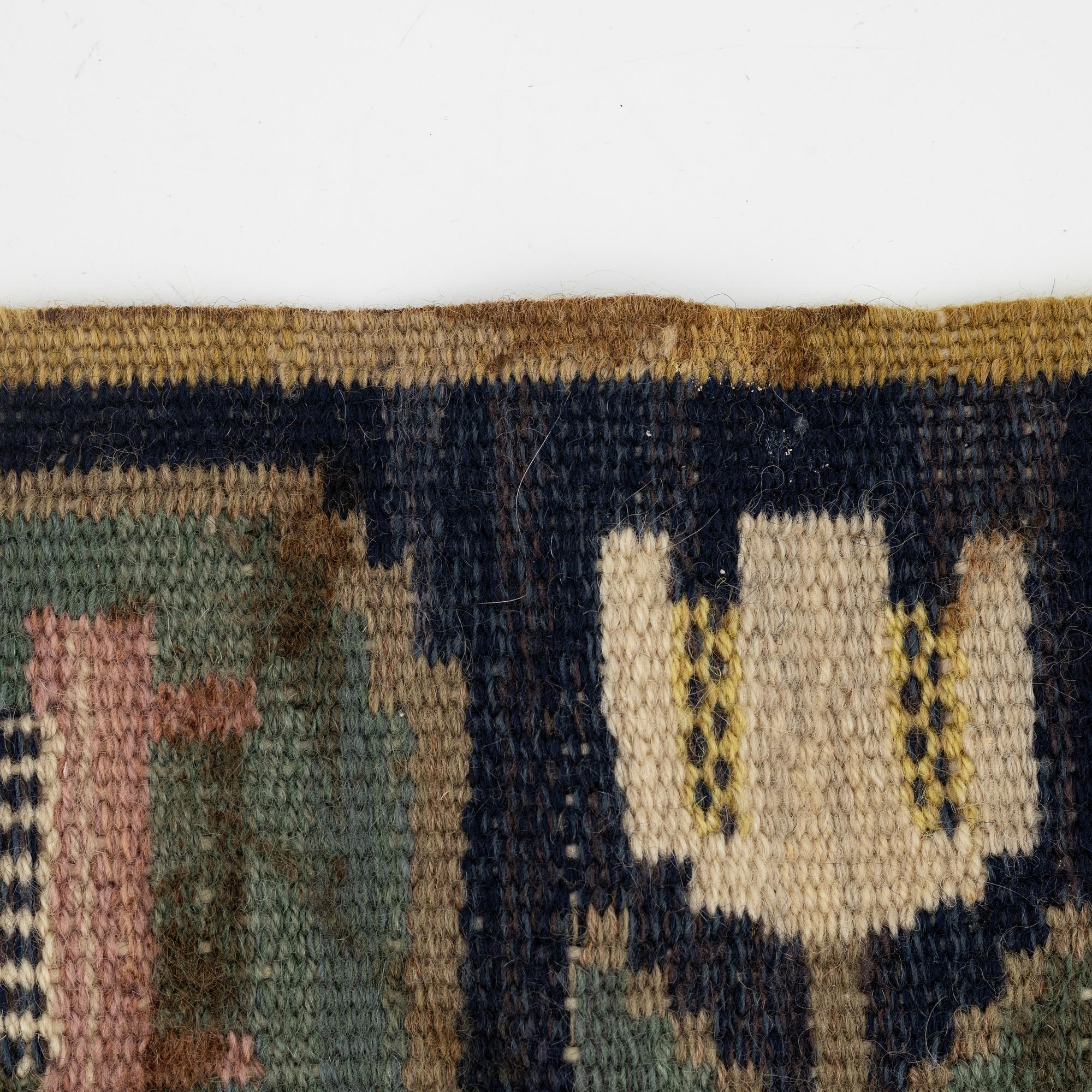 Märta Måås-Fjetterström, a textile, "Medaljongerna", rölakan, ca 85 x 41 cm, signed AB MMF.