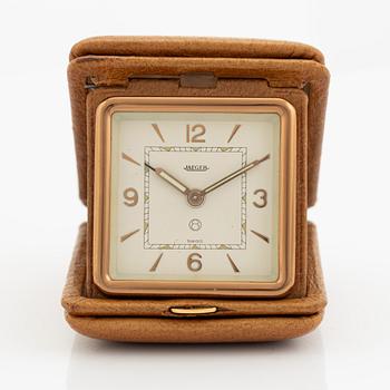 Jaeger, travel alarm clock, 72 x 85 x 34 mm.