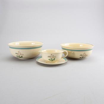 64 peices earthenware, Villroy and Boch, 1940-1950's.