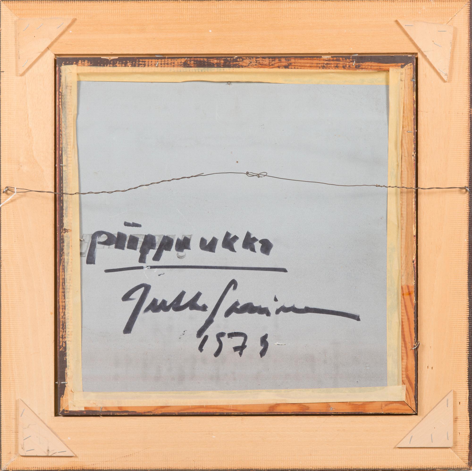 JUKKA SAARINEN, öljy kovalevylle, signeerattu ja päivätty -75.