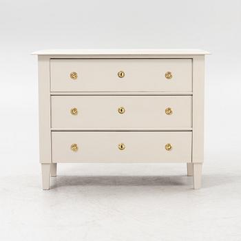 A Gustavian style chest of drawers, around 1900.