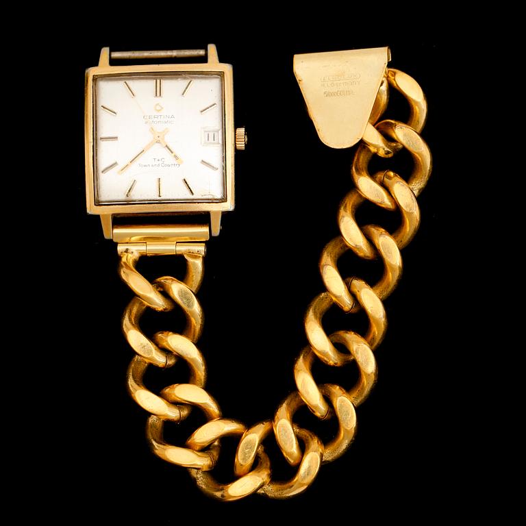 HERRARMBANDSUR, doublé, Certina Automatic T+C Town & Country.