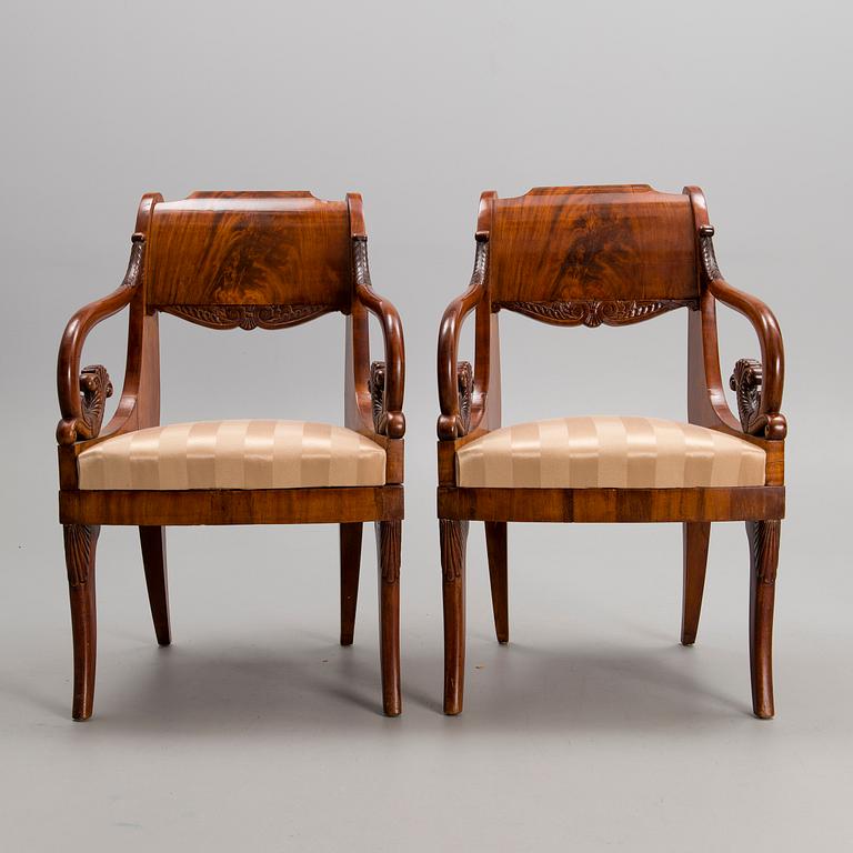 BIEDERMEIER NOJATUOLIPARI, Venäjä noin 1820-30-luku.