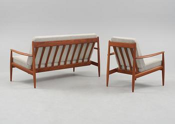 SOFFA och FÅTÖLJ, Grete Jalk, France & Daverkosen, Danmark 1960-tal.
