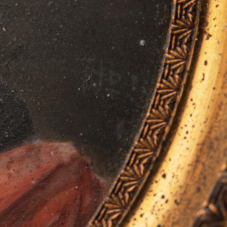 Unknown artist 19th century. Miniature. Uclear signature.