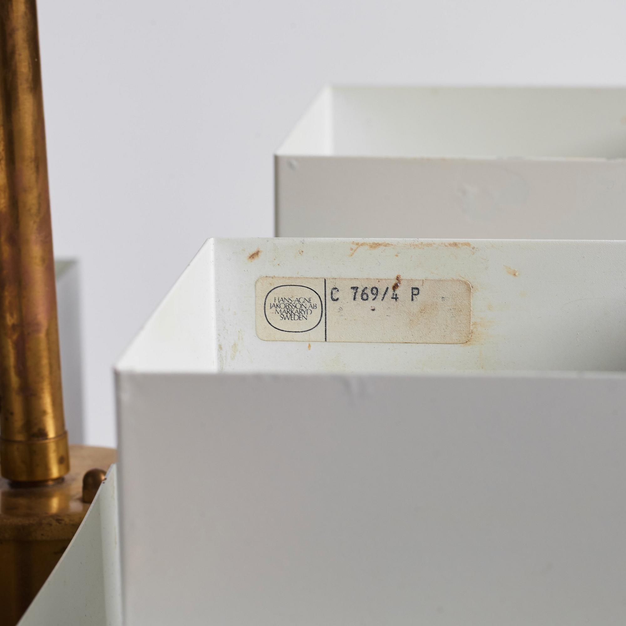 Hans-Agne Jakobsson, a ceiling light 'C769 4 P/Selectra', Hans Agne Jakobsson AB, Markaryd Sweden 1960-70s.