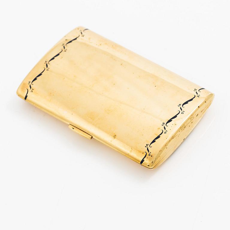 W.A. Bolin a case 18K gold with enamel, 1920.