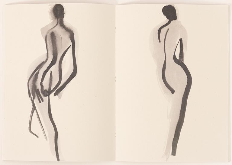 Mats Gustafson, "Watercolours", häfte utgivet av Galerie Bartsch & Chariau, München, 1993. Numrerad 293/600.