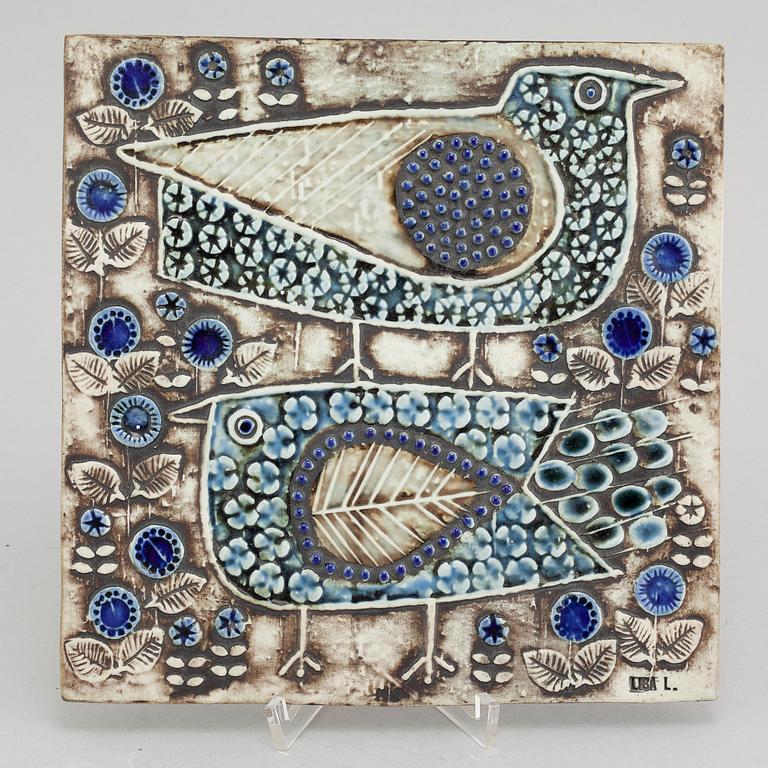 LISA LARSSON, väggrelief, stengods, Gustavsberg, 1900-talets andra hälft.