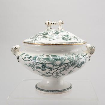 MATSERVIS, 45 delar, flintgods, Växjö Guld, Gustavsberg, omkring år 1900.