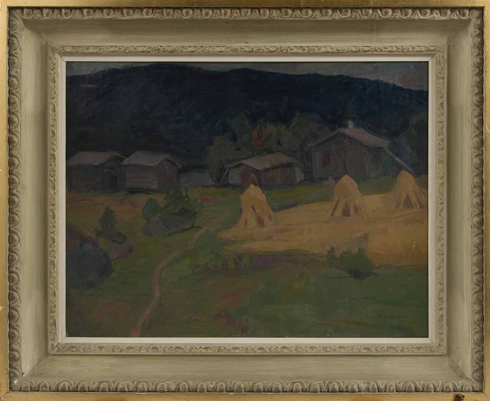 Wilho Sjöström, Cottage landscape.