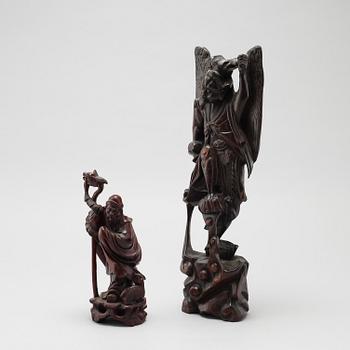 Two East Asian sculptures from the 20th century.