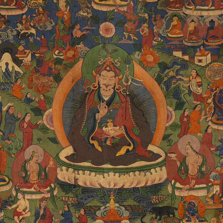 A Thangka of Padmasambhava, Tibet, 20th century.