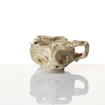 Bägare, jade. Mingdynastin (1368-1644).