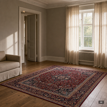 A oriental carpet, c. 375 x 290 cm.