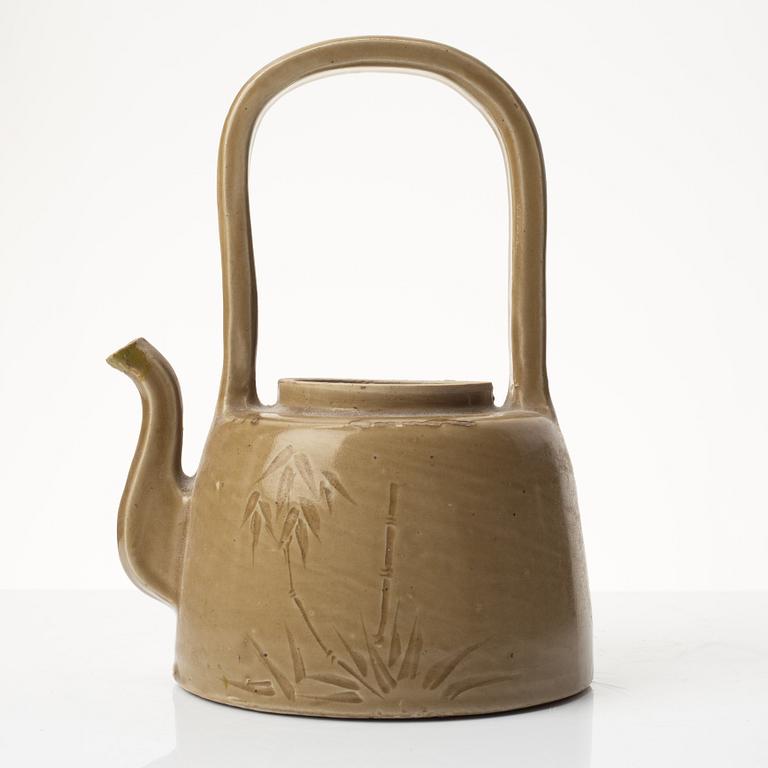 Tekanna, glaserat stengods, Kina, 1600-tal.