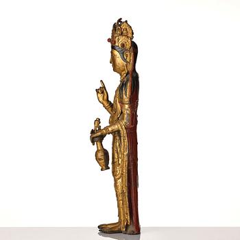 Stående Avalokiteshvara, brons. Möjligen Korea.