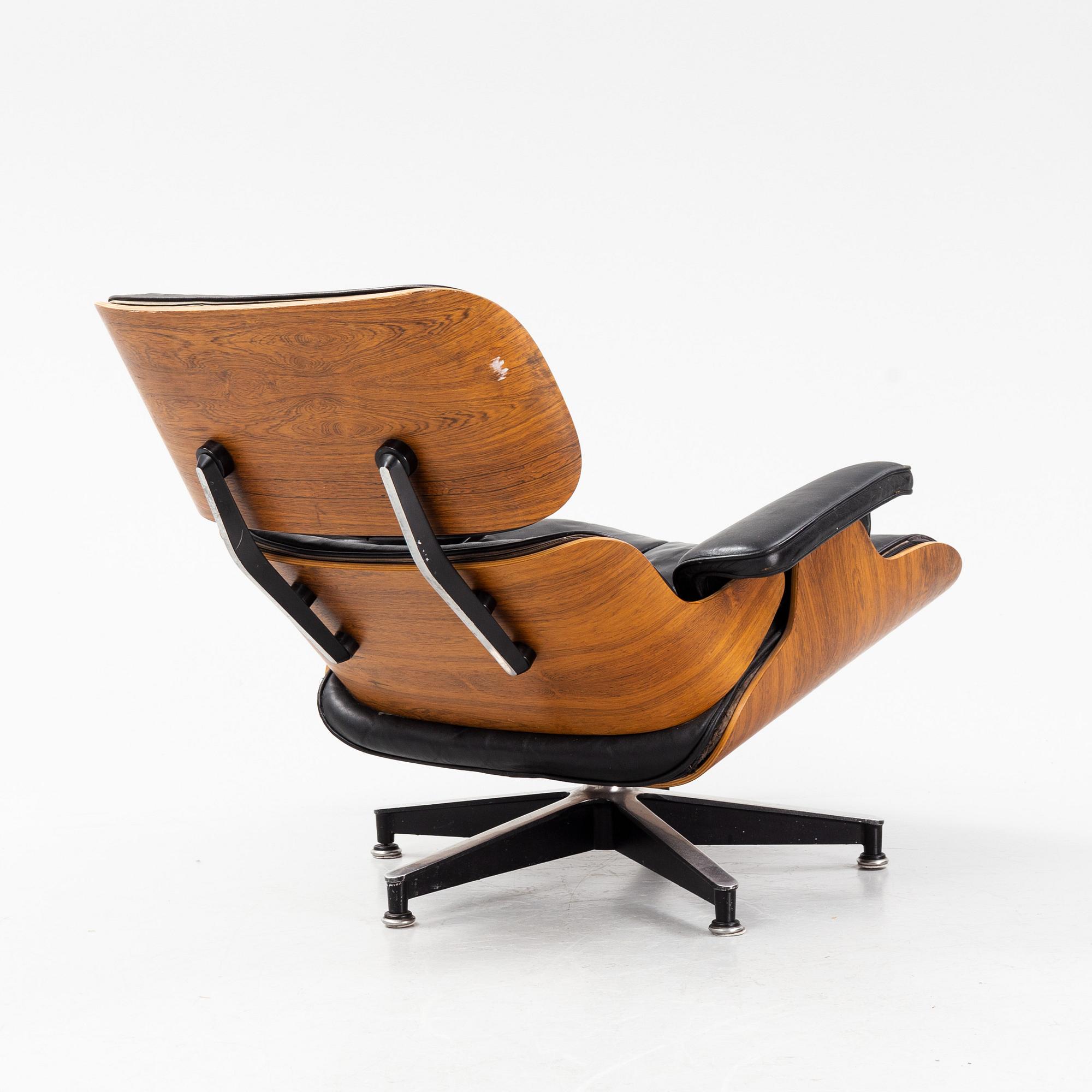 Charles & Ray Eames, a rosewood 'Lounge Chair' Herman Miller, 1960's/70's.