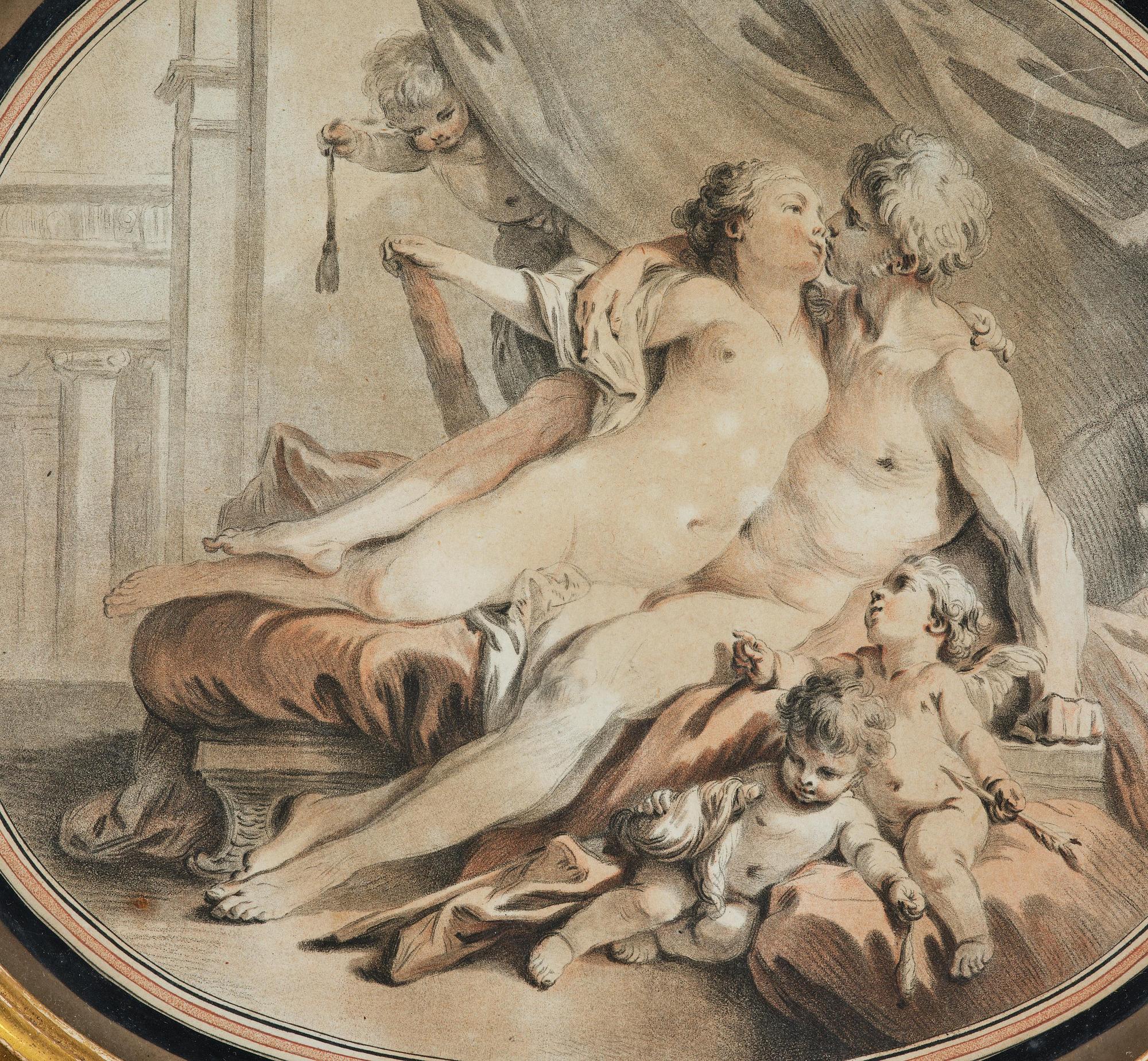 Francois Boucher, circle of/follower of, Love scenes, a pair.