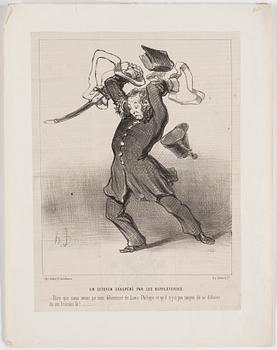 HONORÉ DAUMIER, lithographs, 7, stamped signature.