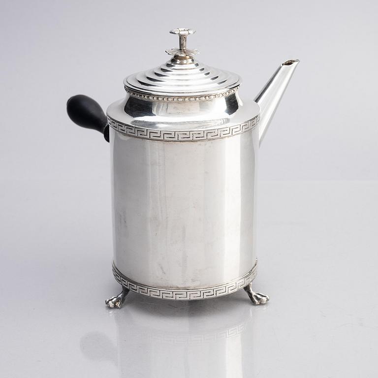 A Swedish silver coffee-pot, mark of Pehr Zethelius, Stockholm 1807.