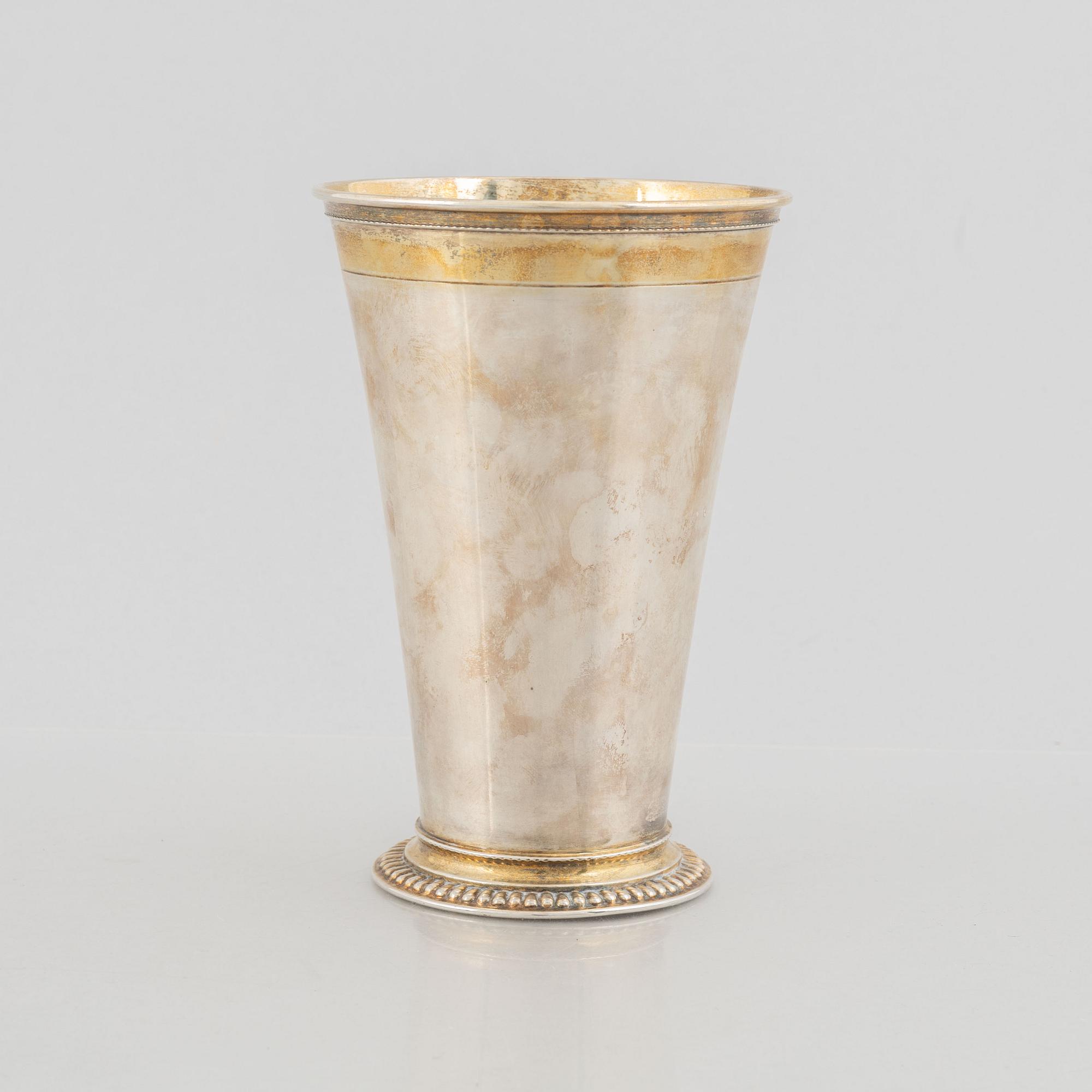 C.G. Hallberg, a silver beaker, Stockholm, Sweden, 1955.