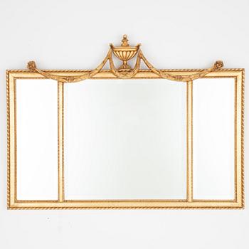 A Gustavian style mirror, second half of the 20th Century.