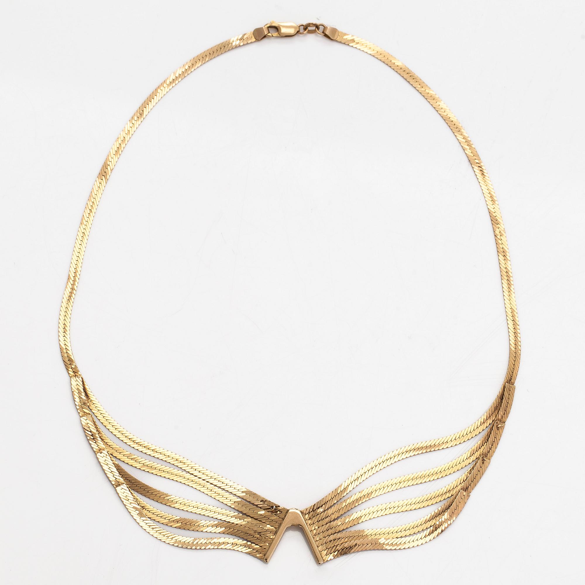 Necklace, 14K gold.