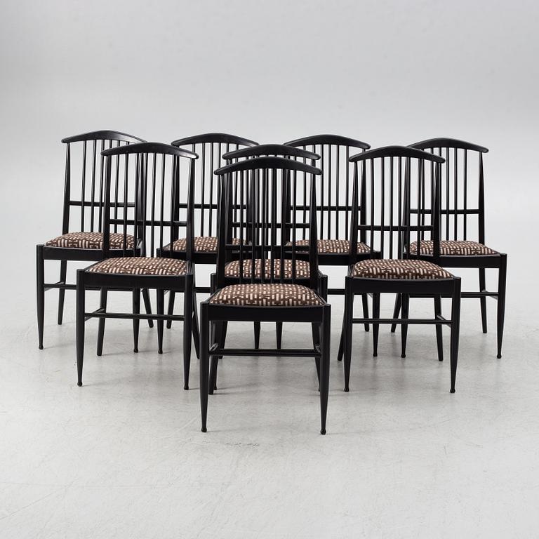 Kerstin Hörlin-Holmquist, Dining table with 8 chairs, 'Charlotte', Asko, Finland.