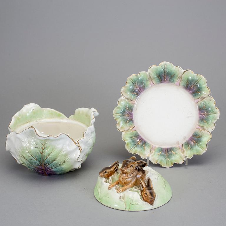 TERRIN MED FAT, flintgods. Omkring 1900.
