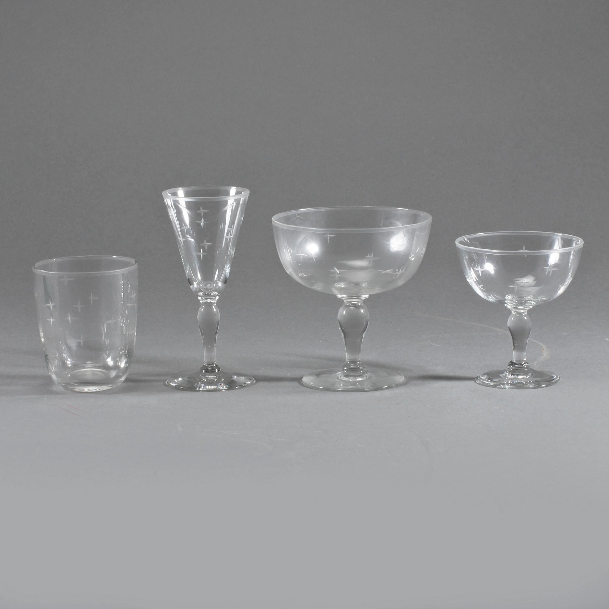 Glasservis, 48 delar, Kosta, design Elis Bergh.