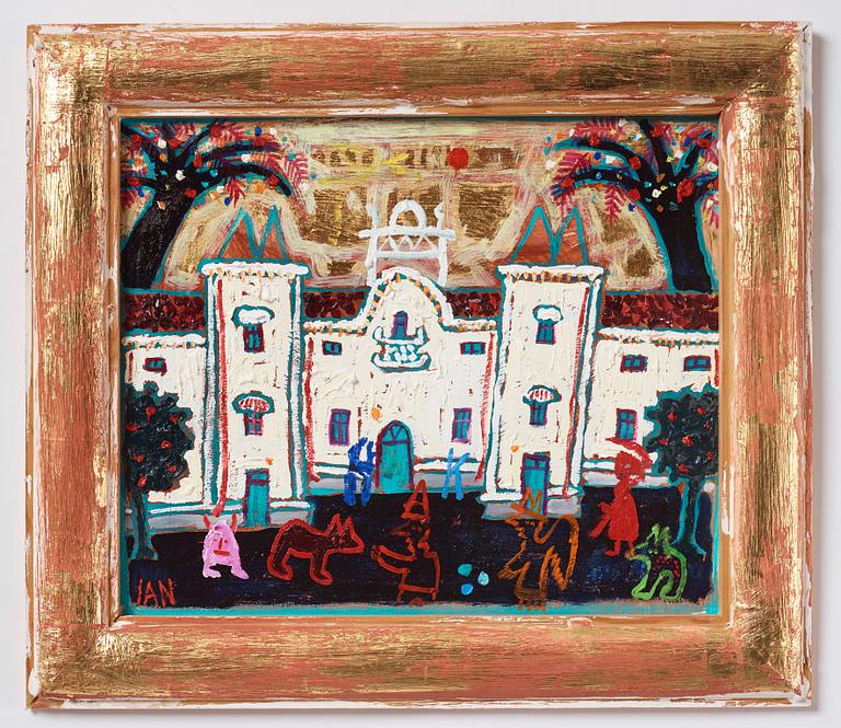 Ian Rusth, Figures in a park.