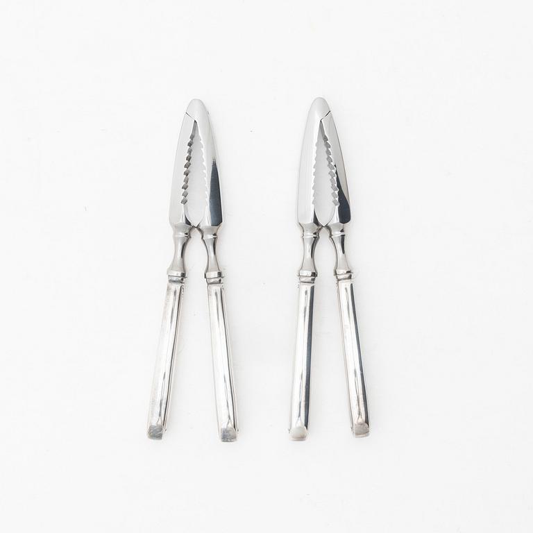 Harald Nielsen, A pair of silver nutcrackers, 'Old Danish', Georg Jensen, Denmark.
