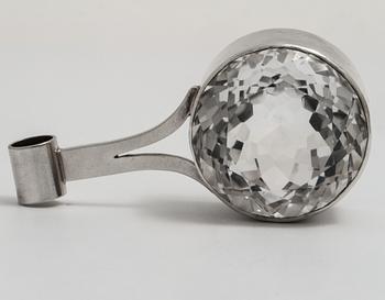 CECILIA JOHANSSON, Göteborg, 1980, a facet cut rock crystal pendant.