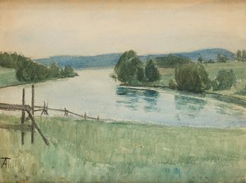 Ada Thilén, watercolour, signed.