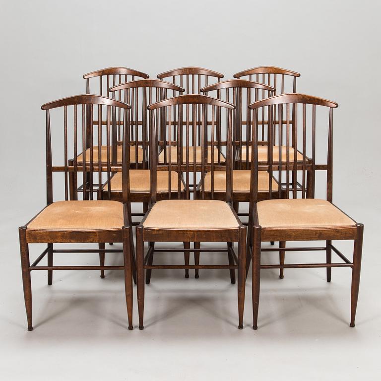 Kerstin Hörlin-Holmquist, Eight 1970's 'Charlotte' dining chairs for Asko.
