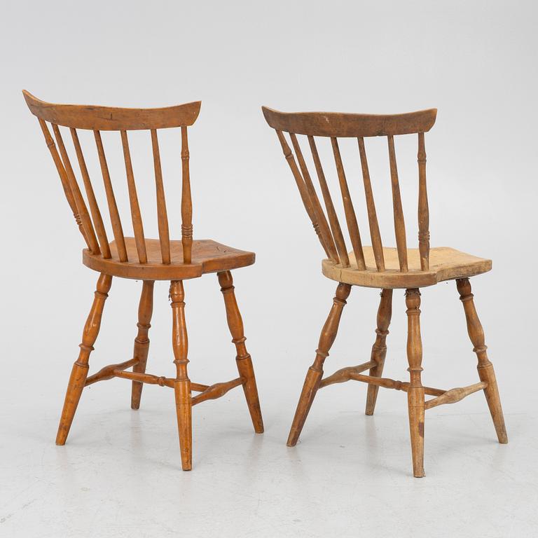 A set of eight Swedish chairs, around the year 1900.