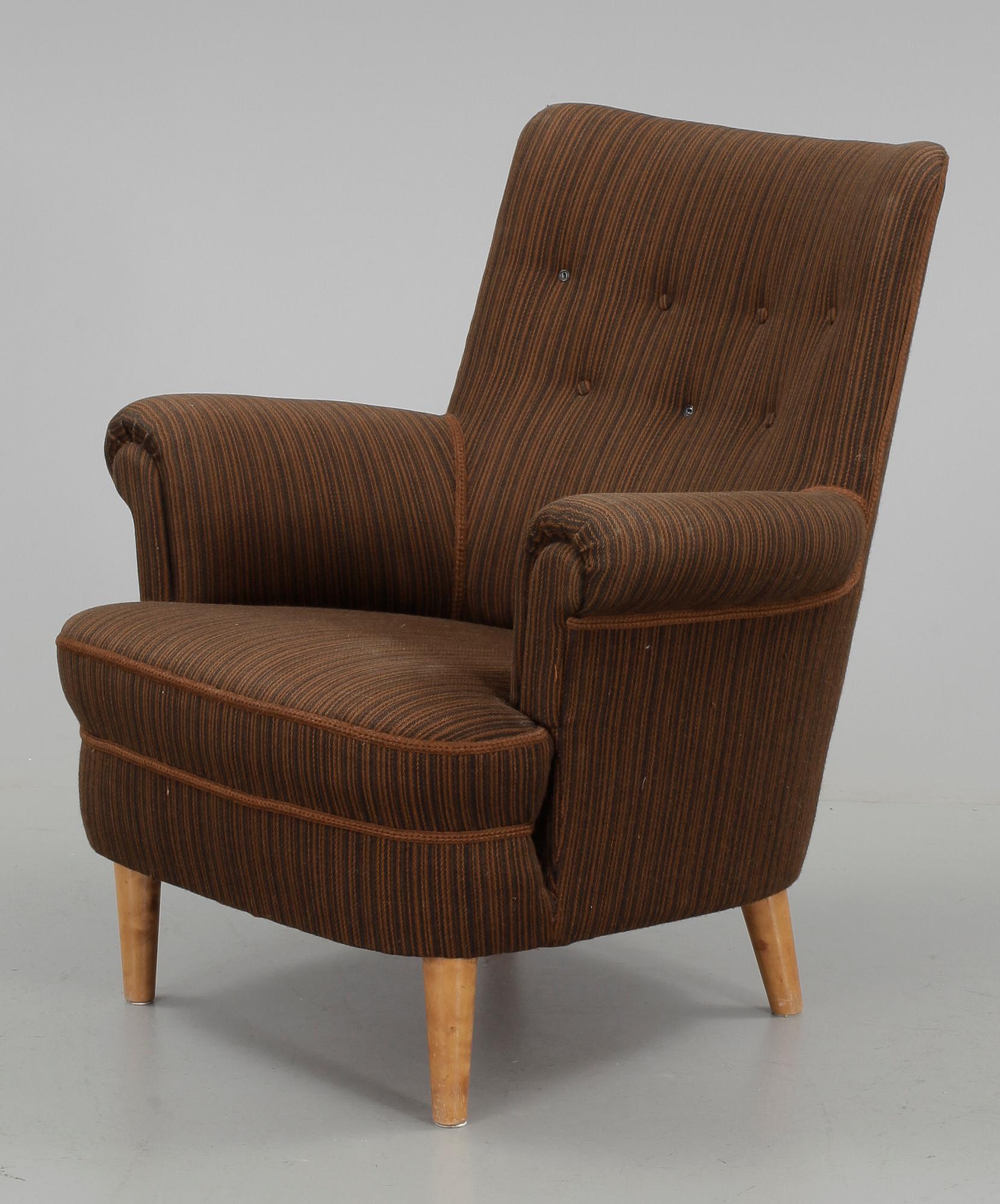 FÅTÖLJ, "Hemmakväll", Carl Malmsten, 1900-talets andra hälft.