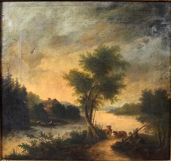 OKÄND KONSTNÄR, olja på duk, 2 st. Trol Holland/Tyskland resp Danmark. 1800-tal.