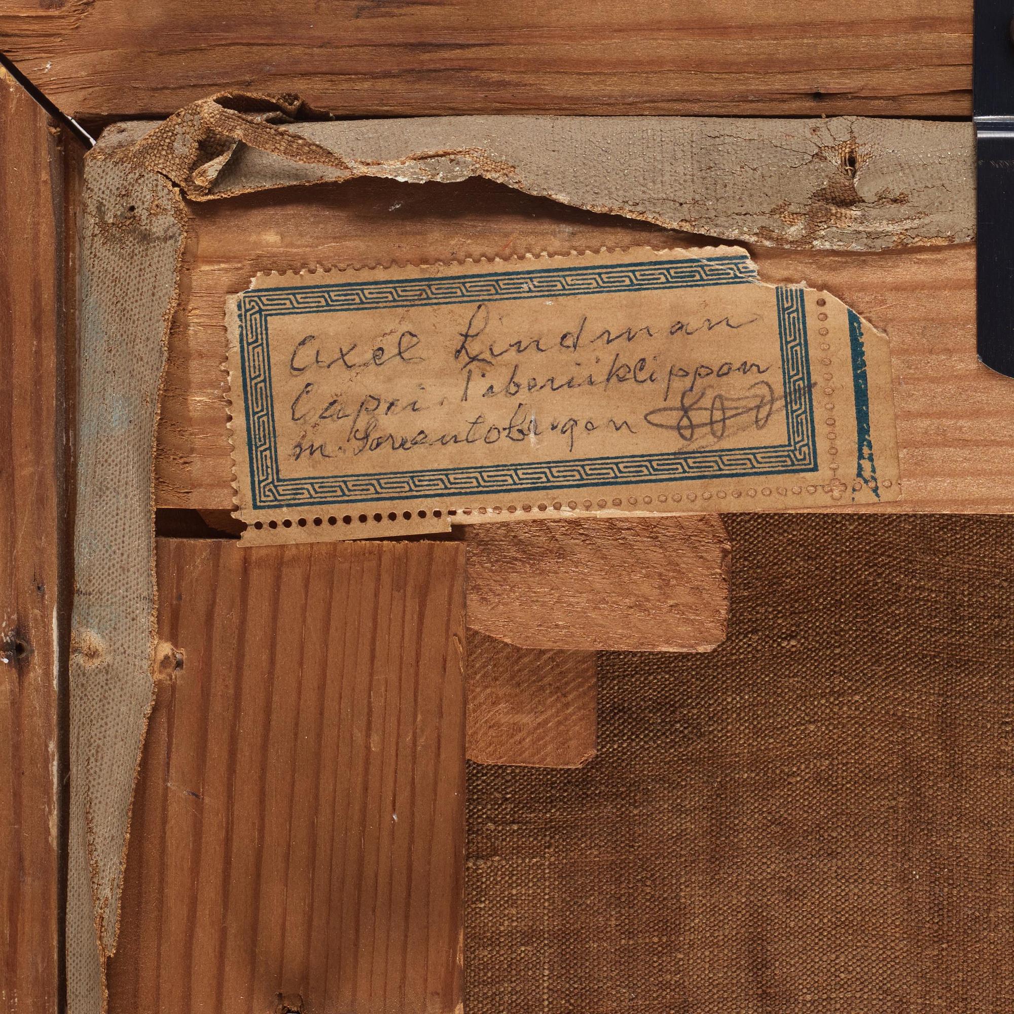 Axel Lindman, Capri, Tiberioklippan vid Sorrentohalvön.