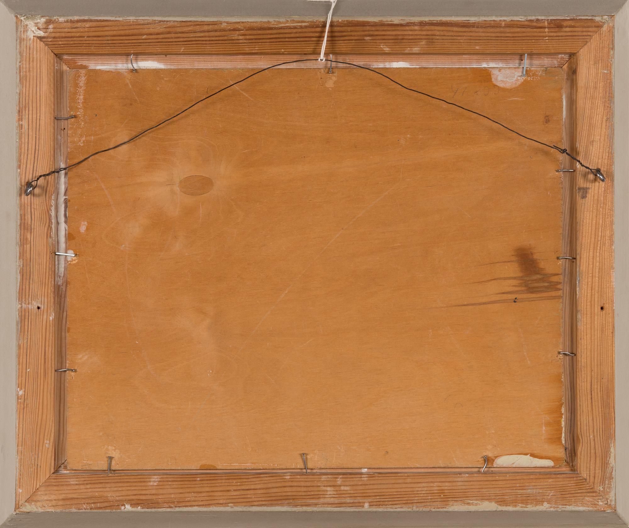 John Rafael Ekelund, öljy levylle, signeerattu ja päivätty -44.