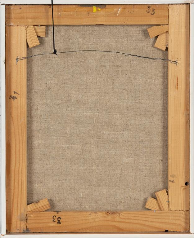 Stig Olson, oil and collage, signed.