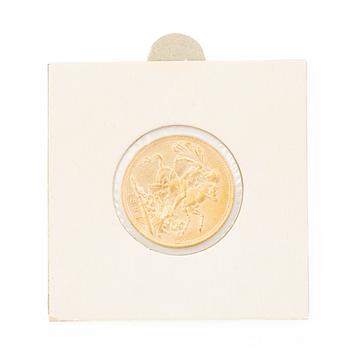 Gold coin, Great Britain, Victoria, 1 Sovereign, 1894.