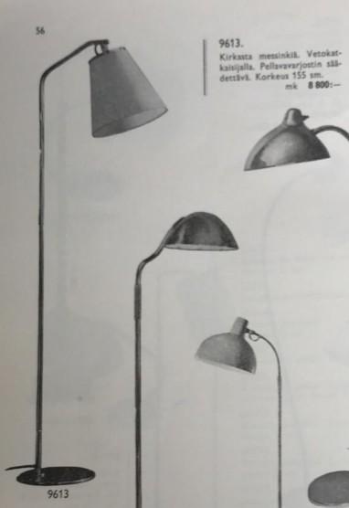 Paavo Tynell, a floor lamp model "9613", Idman, Finland, 1950s.
